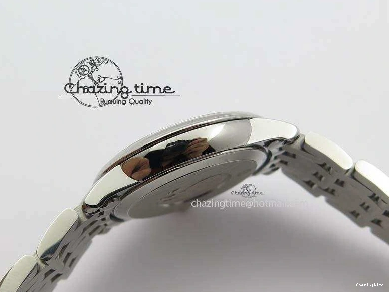 0505 Colorful De Ville 27mm Ladies MK 1:1 Best Edition White MOP Dial On SS Bracelet Ronda Quartz 8191